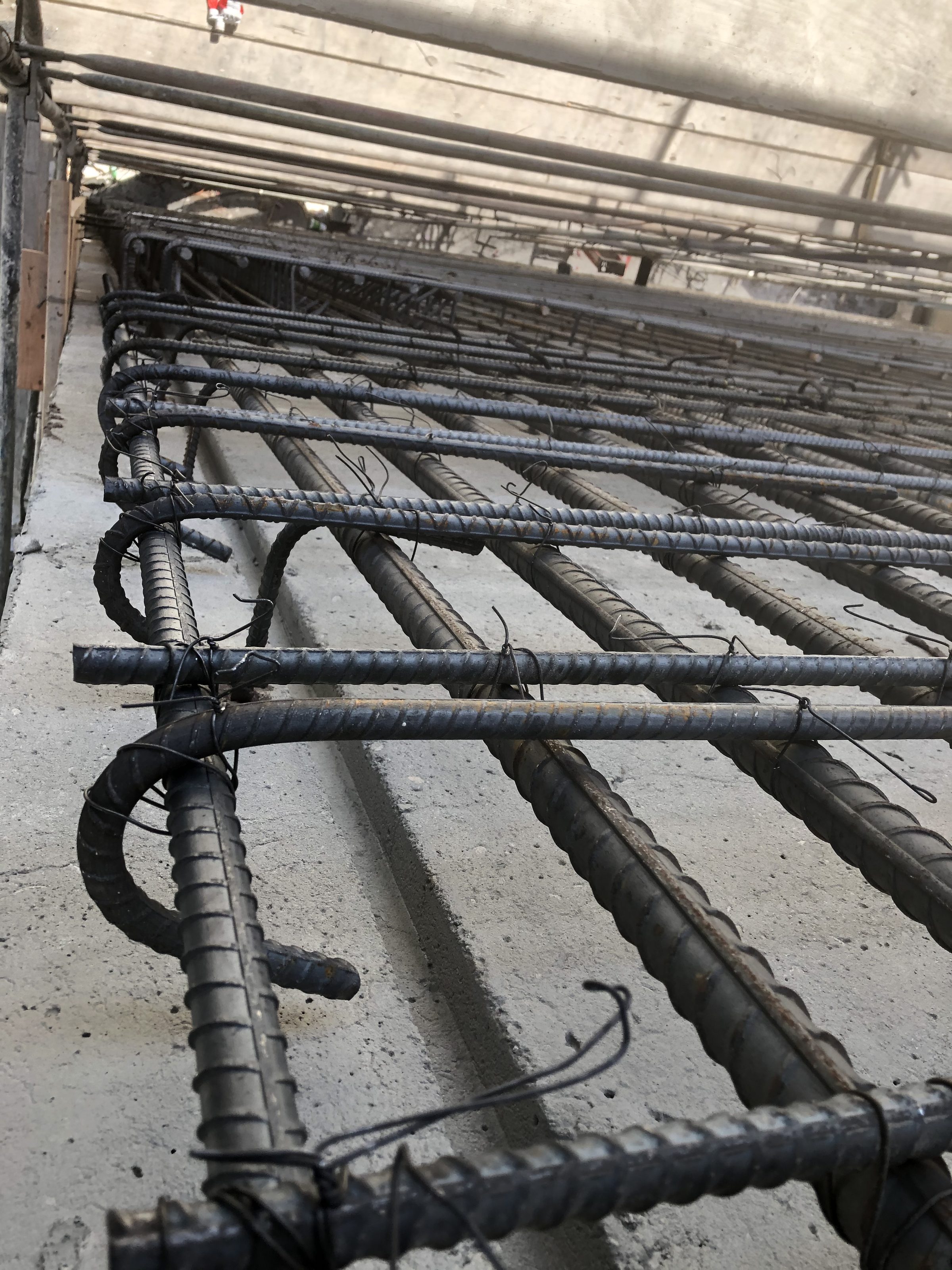 Rebar grid detail — slab and beam reinforcement